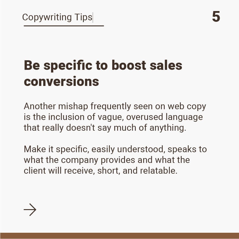 Copywriting Tip 5